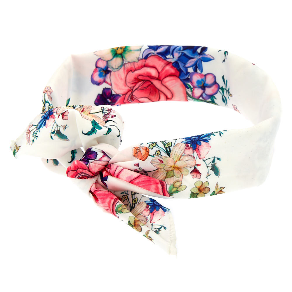 Yellow White//Yellow Claires Girls Polka Dot Knotted Bandana Headwrap