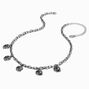 Silver-tone Spiral Charm Cable Chain Necklace,