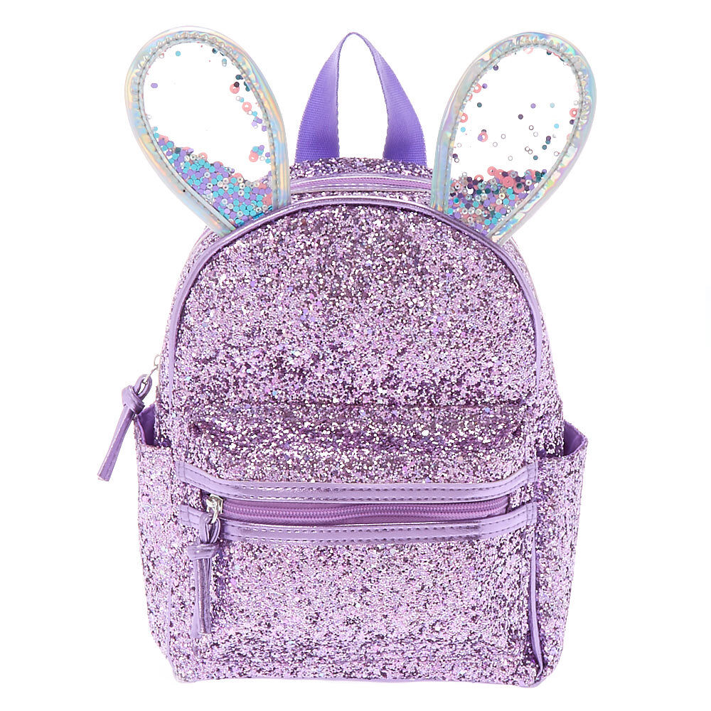Bella the Bunny Glitter Mini Backpack Lilac Purple