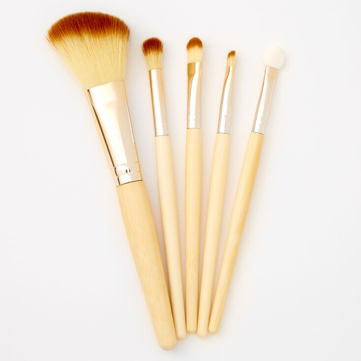 Pinceaux &agrave; maquillage en bambou - Lot de 5,