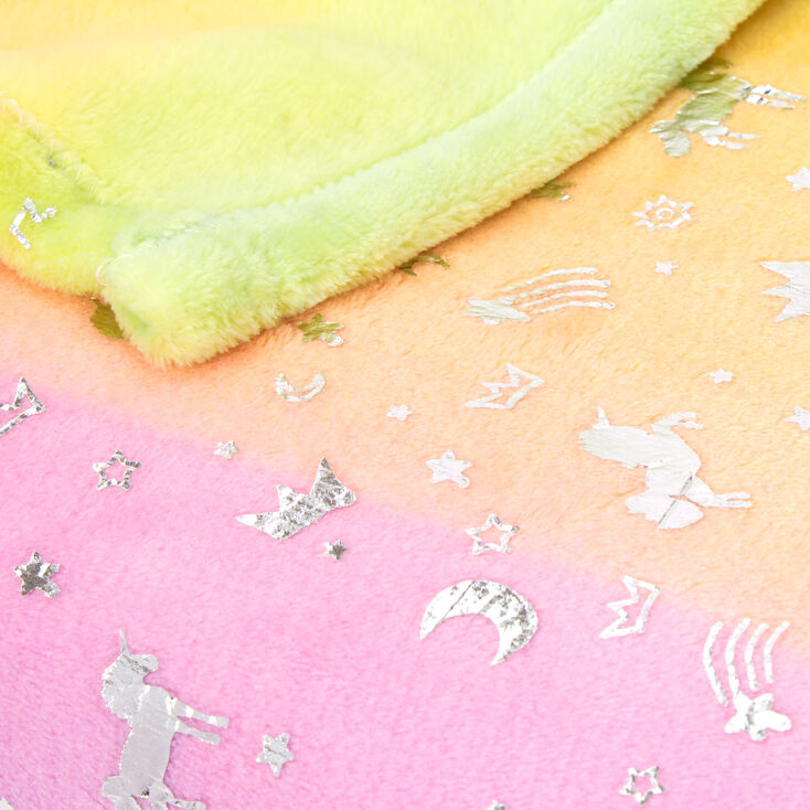 Rainbow Unicorn Ombre Blanket,