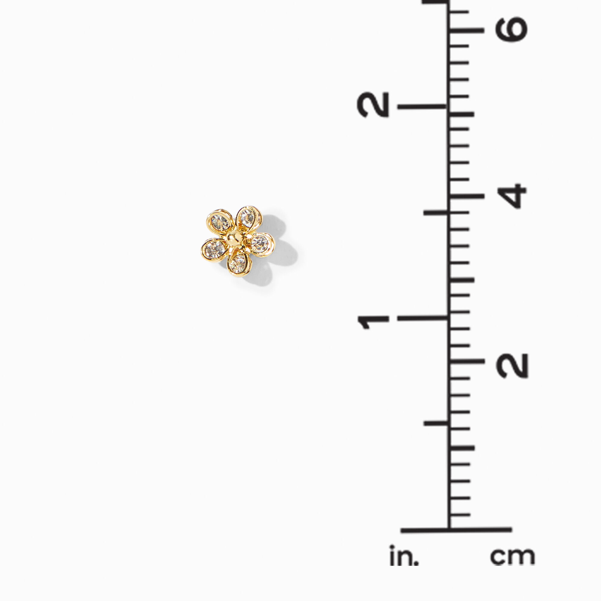 18kt Gold Plated Flower Stud Earrings,