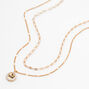 Gold Je T&#39;aime Multi Strand Pendant Necklace,