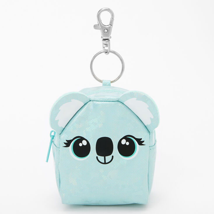 Claire's Porte-clés mini sac à dos koala - Bleu clair
