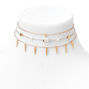 Mixed Metal Spike &amp; Star Charm Choker Necklaces - 3 Pack,