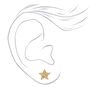 Gold Rhinestone Star Clusters Necklace &amp; Earring Set - 2 Pack,
