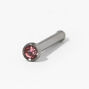 Rose Crystal Titanium Nose Piercing Kit with Ear Care Solution,