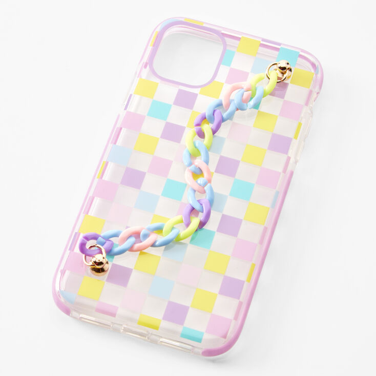 Pastel Checkered Strap Phone Case - Fits iPhone&reg; 11,