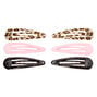 Claire&#39;s Club Leopard Print Snap Hair Clips - 6 Pack,