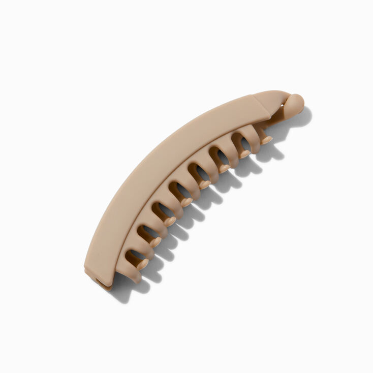 Matte Taupe Banana Hair Claw,
