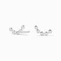 C LUXE by Claire&#39;s Sterling Silver 1/10 ct. tw. Lab Grown Diamond Crawler Stud Earrings,