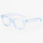 Claire&#39;s Club Clear Blue Retro Frames Blue Light Reducing Clear Lenses Glasses,