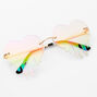 Iridescent Melted Heart Rim Sunglasses,