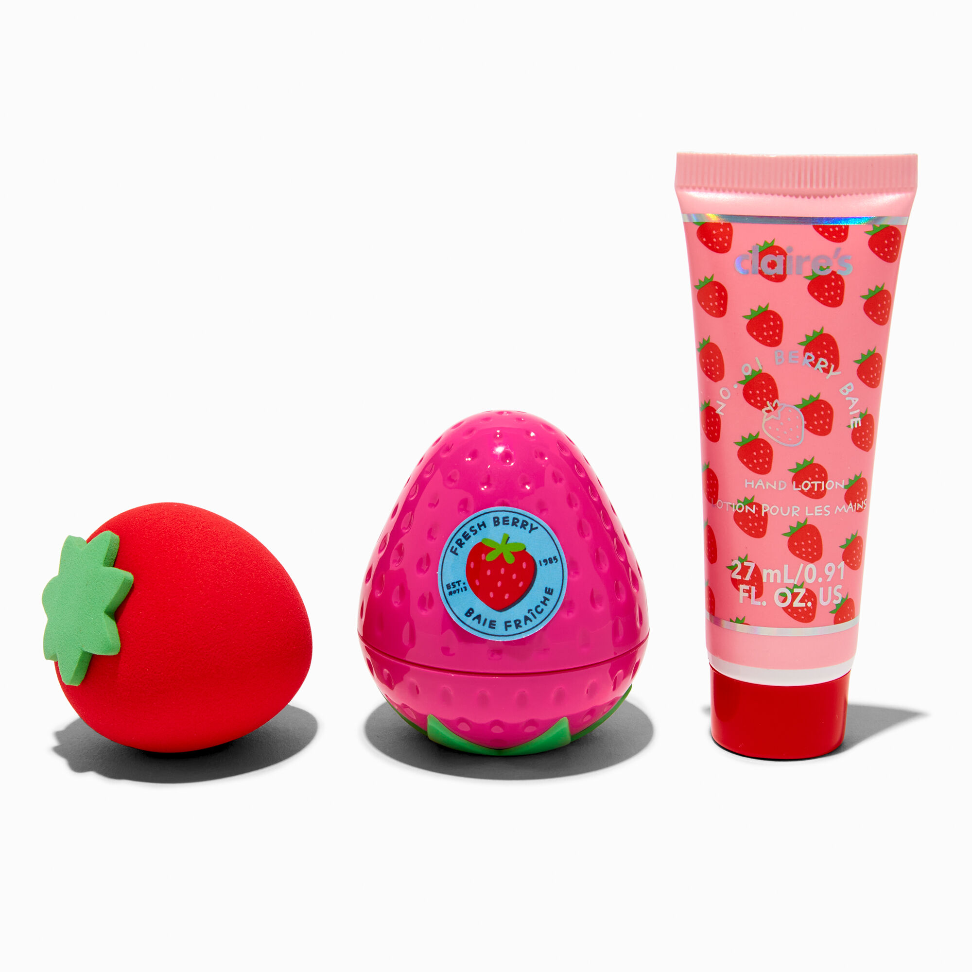 Strawberry Fruit Basket Beauty Set - 3 Pack,