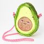 Smiling Avocado Glittery Crossbody Bag,
