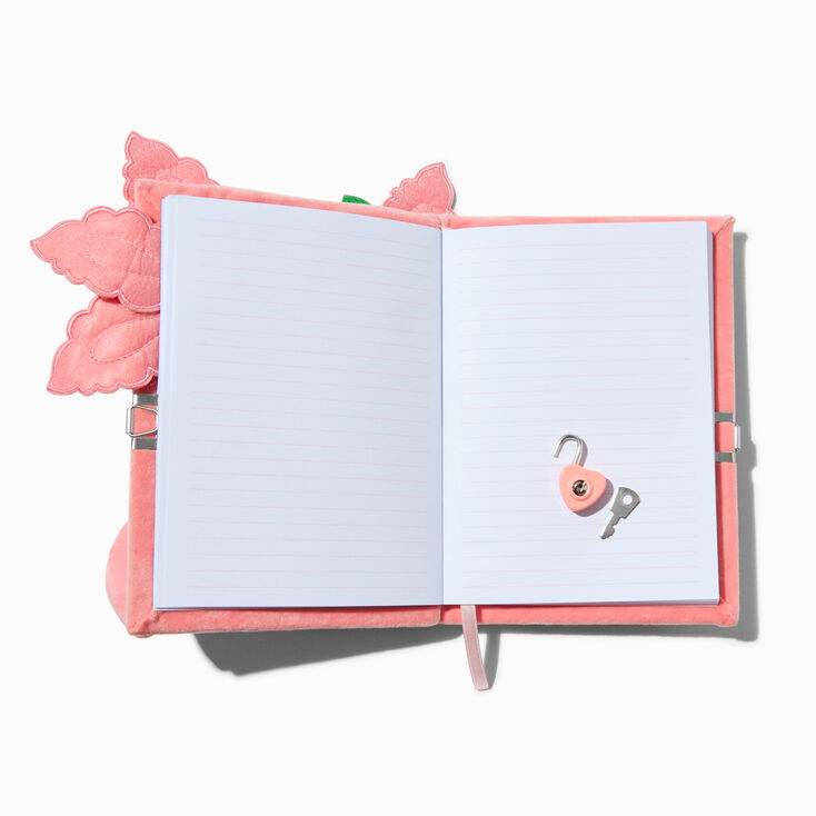Floral Axolotl Plush Lock Diary