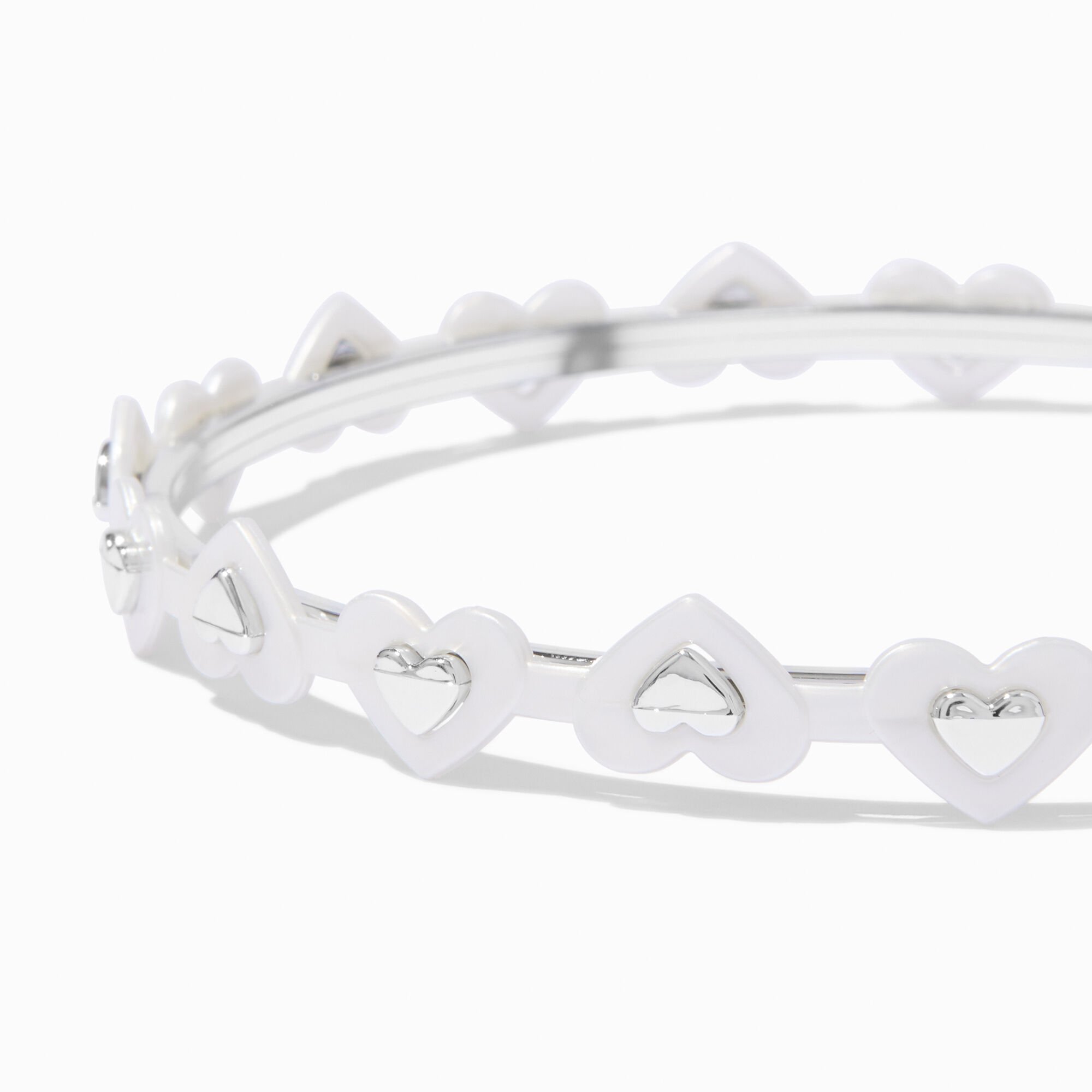 Claire's Club White Heart Headband,