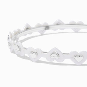 Claire&#39;s Club White Heart Headband,