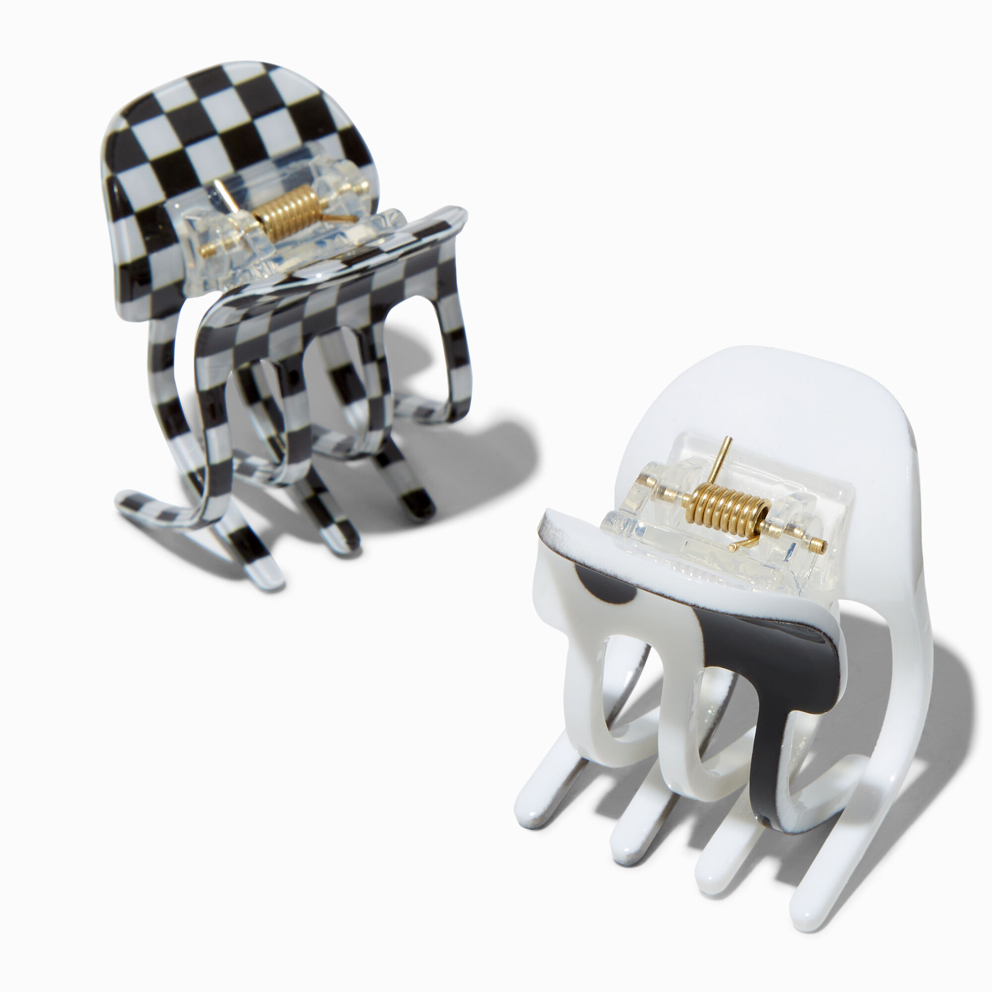 Yin Yang & Checkerboard Small Hair Claws (2 Pack),