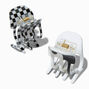 Yin Yang &amp; Checkerboard Small Hair Claws &#40;2 Pack&#41;,