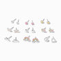 Mixed Unicorn Stud Earrings - 9 Pack,