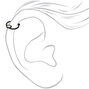 Hematite Crystal Faux Cartilage Hoop Earrings - 3 Pack,