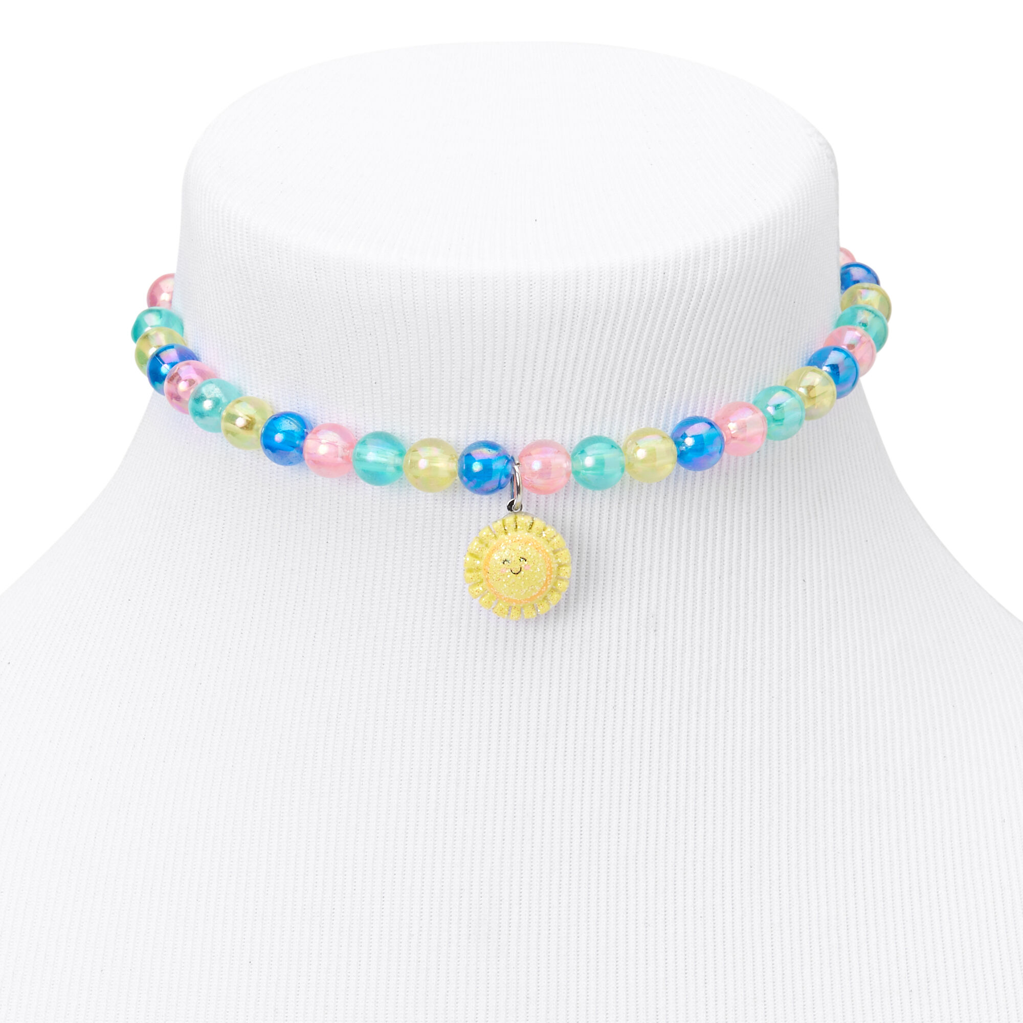 Claire's Club Sun & Rainbow Pastel Beaded Jewelry Set - 2 Pack,