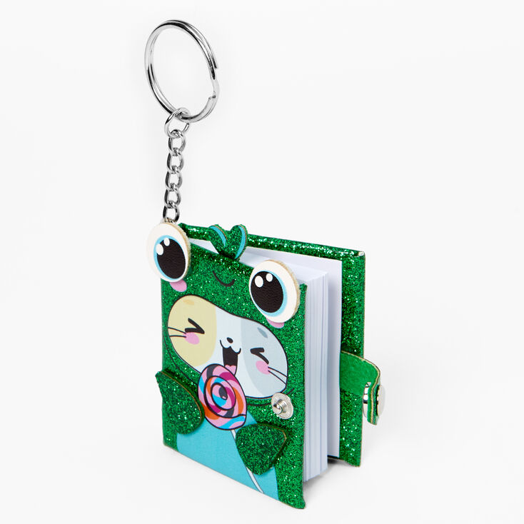 Glitter Frog Costume Cat Mini Diary Keychain,