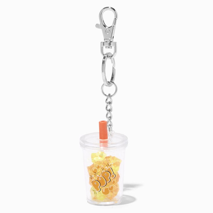 Orange Pop Shaker Ice Keyring,