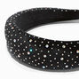 Black Velvet Embellished Puffy Headband,