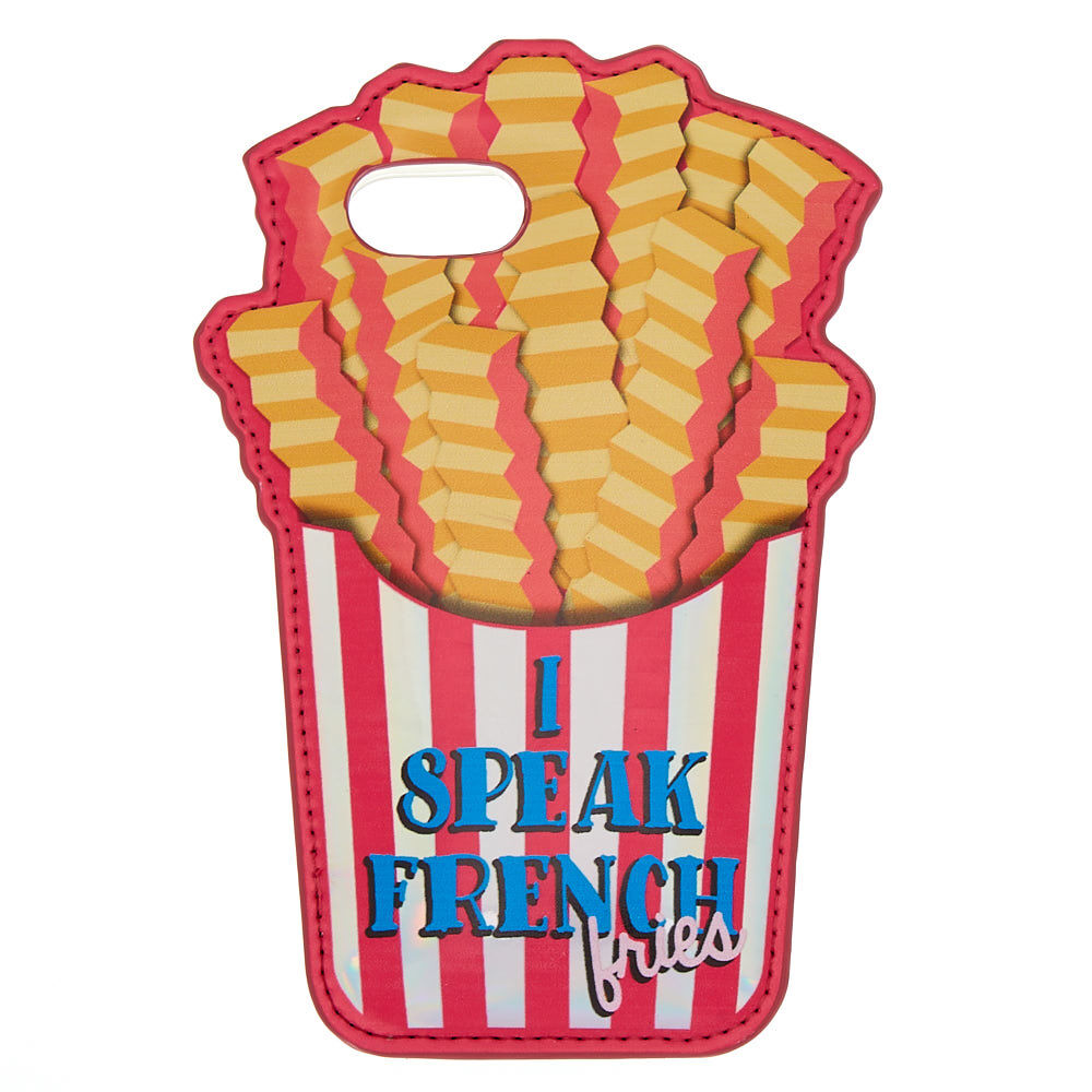 French Fries Puffy Phone Case - Pink,