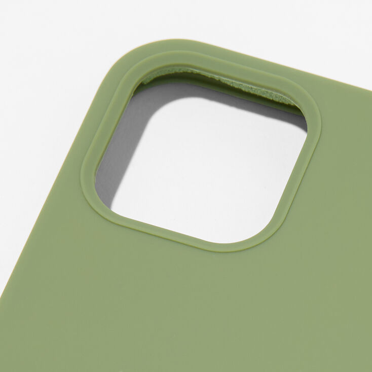 Solid Sage Green Silicone Phone Case - Fits iPhone&reg; 12/12 Pro,