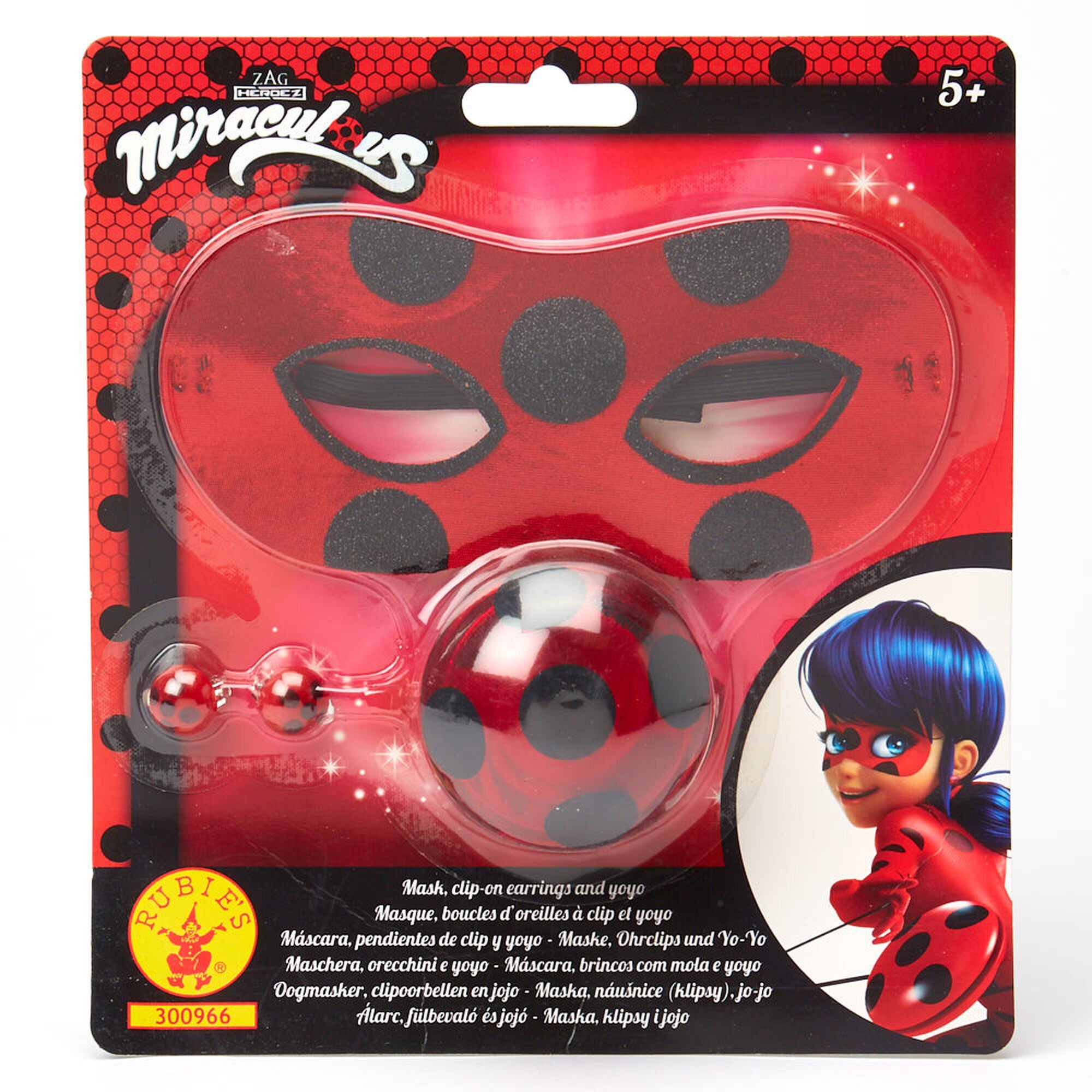 Claire's Costume Ladybug Yoyo Miraculous™ – Rouge, lot de 3