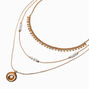 Gold-tone Coin &amp; Pearl Multi-Strand Necklace ,