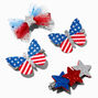 Stars &amp; Stripes Glitter Butterfly Hair Clips - 2 Pack,