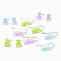 Pastel 1&#39;&#39; Glow In The Dark Gummy Bears&reg; Earrings Set - 6 Pack,