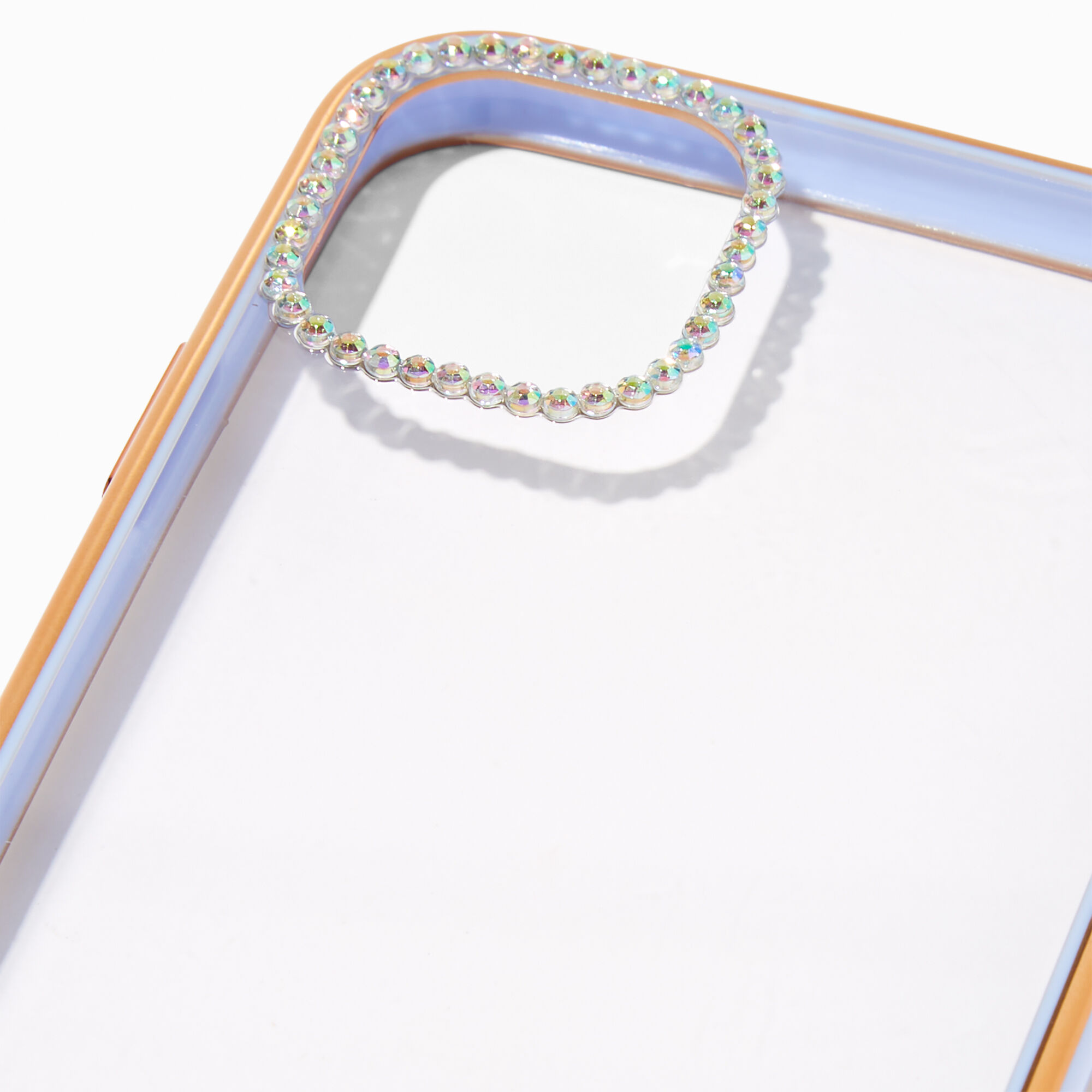 Embellished Clear/Lavender Phone Case - Fits iPhone® XR/11,
