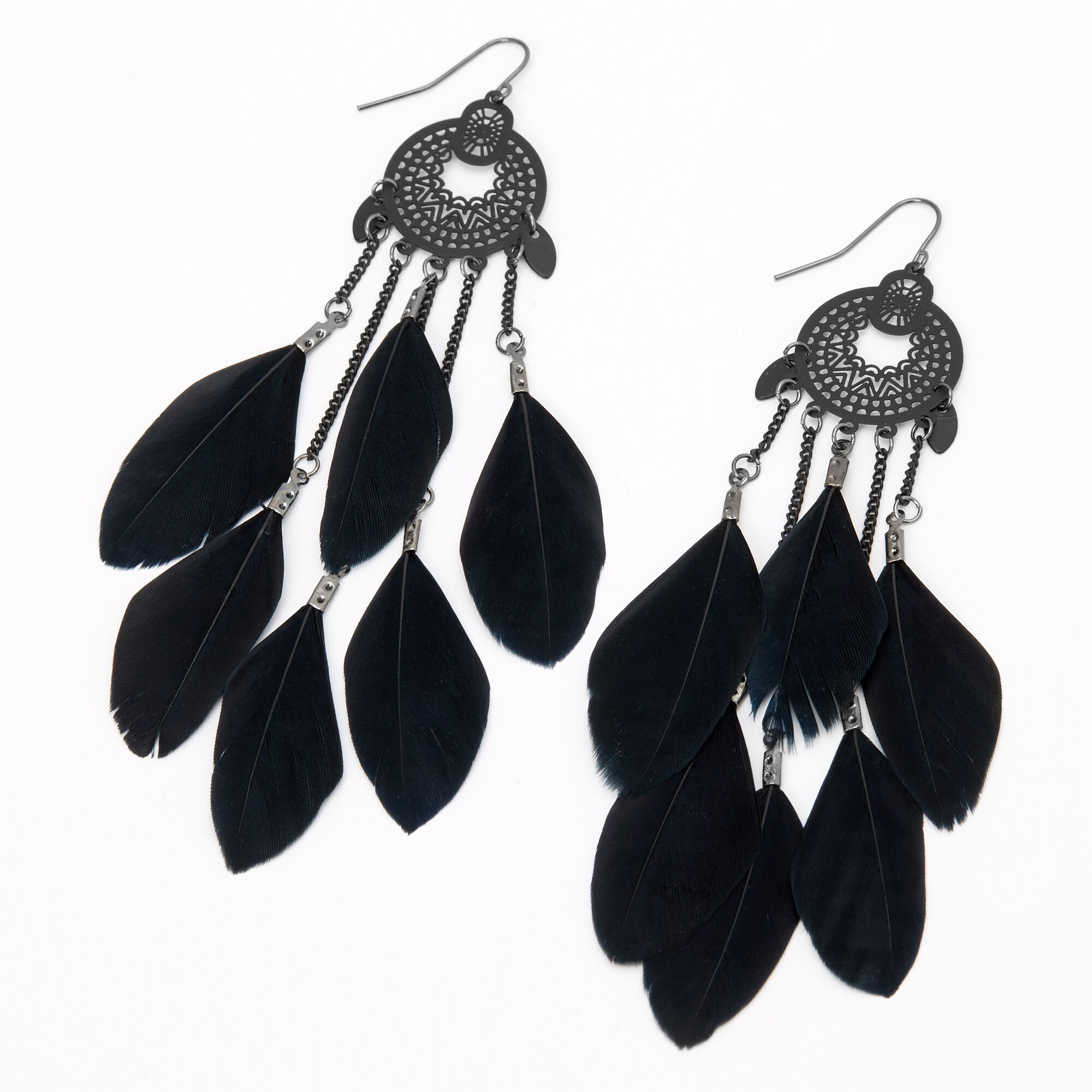 Claire's feather shop earrings
