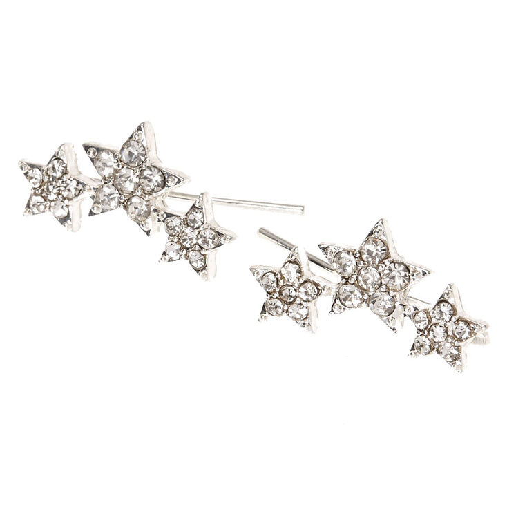 Claire's Bijoux d’oreilles avec trio d'étoiles en strass