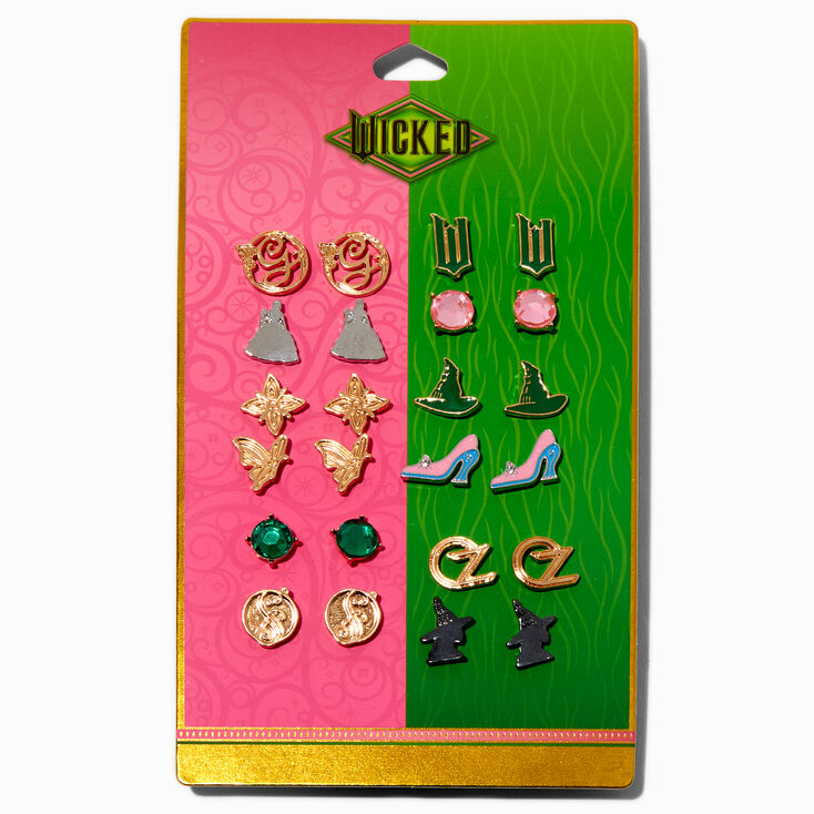 Wicked&trade; Claire&#39;s Exclusive Glinda &amp; Elphaba Stud Earring Set - 12 Pack,