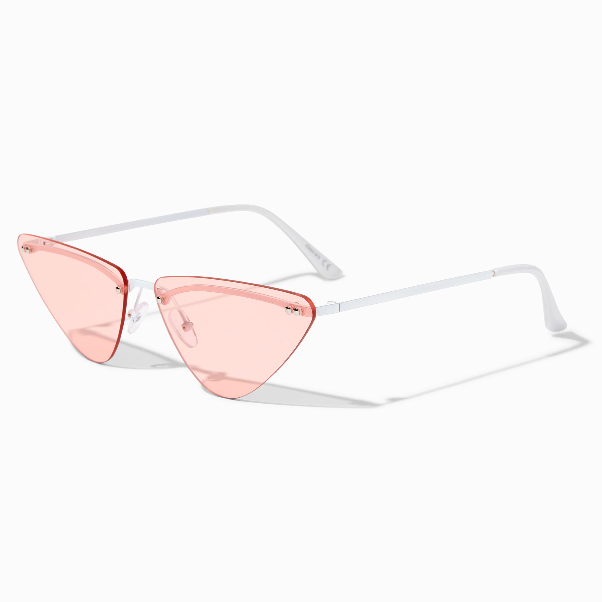 View Claires Triangle Sunglasses Pink information