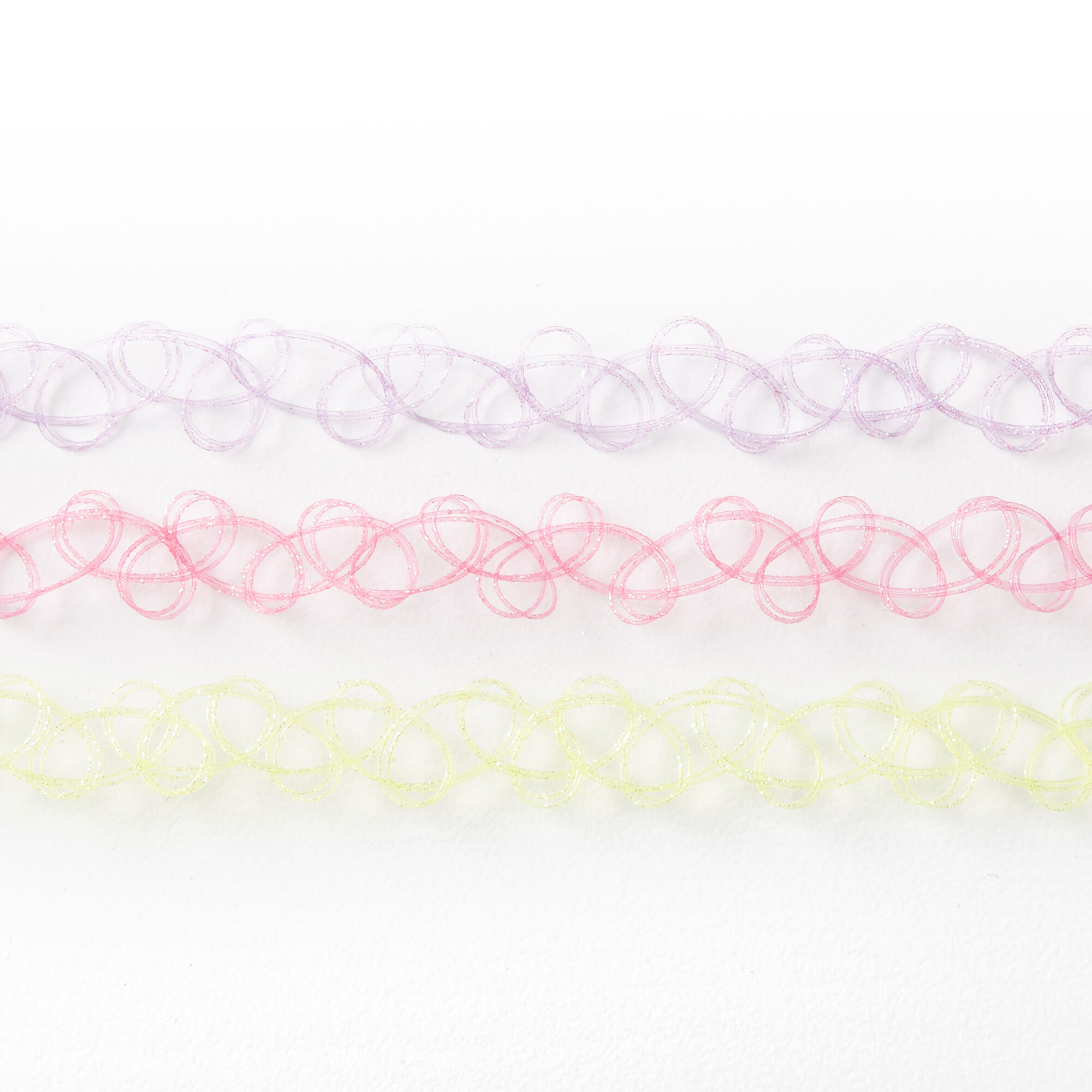 Glitter Tattoo Choker Necklaces - 3 Pack,
