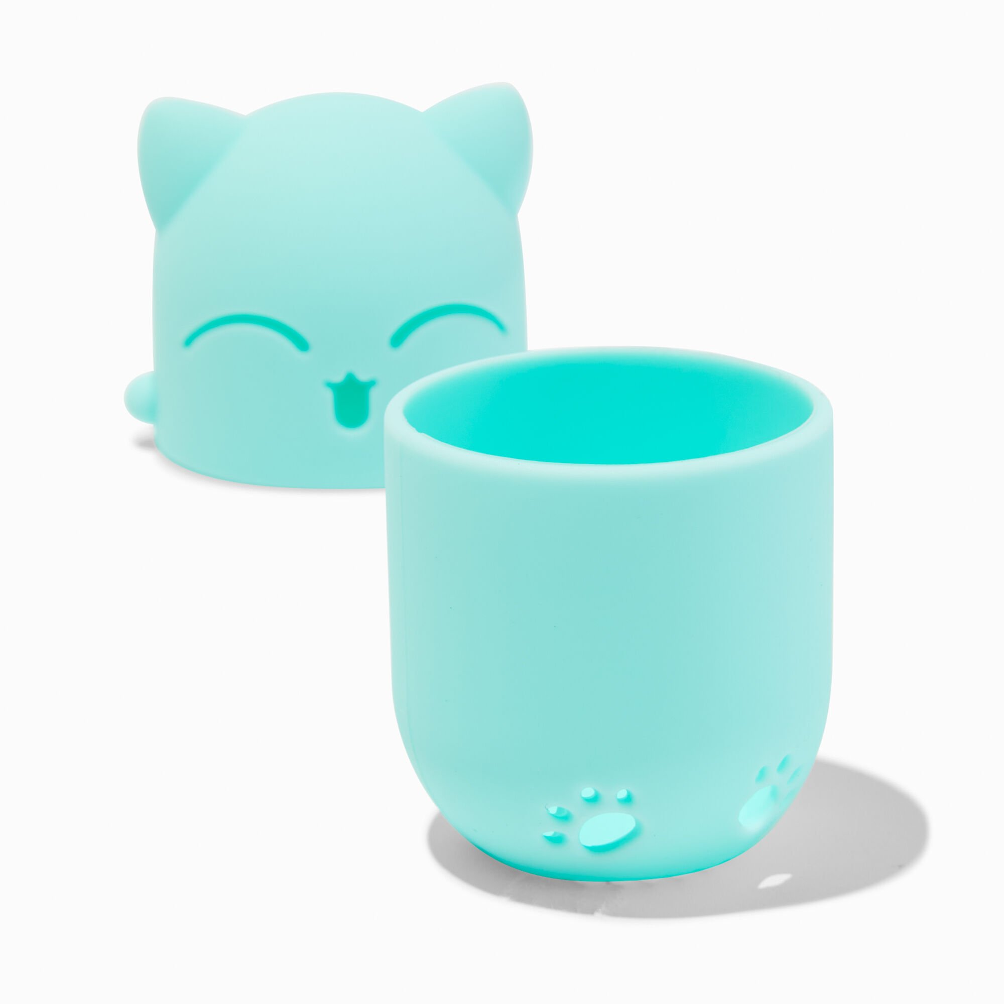 Mint Green Cat Makeup Sponge Case,
