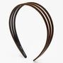 Solid Triple Row Wooden Headband - Brown,