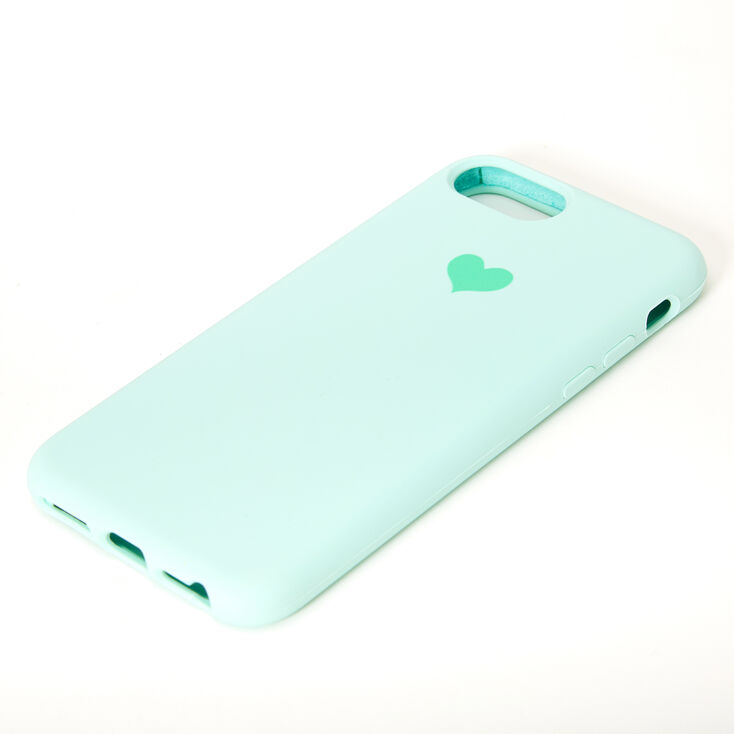 Coque de portable c&oelig;ur vert menthe - Compatible avec iPhone&reg; 6/7/8/SE,