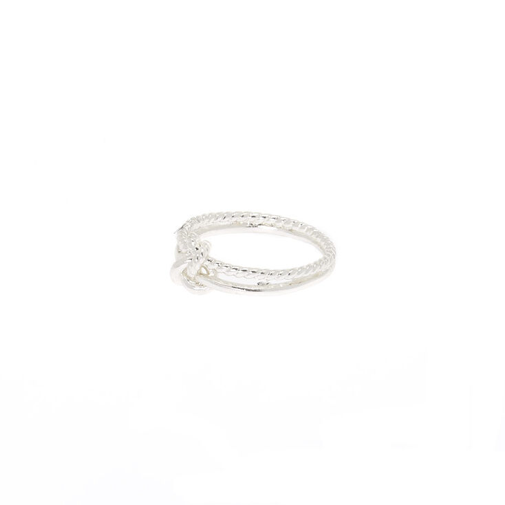 Silver Knotted Ring,