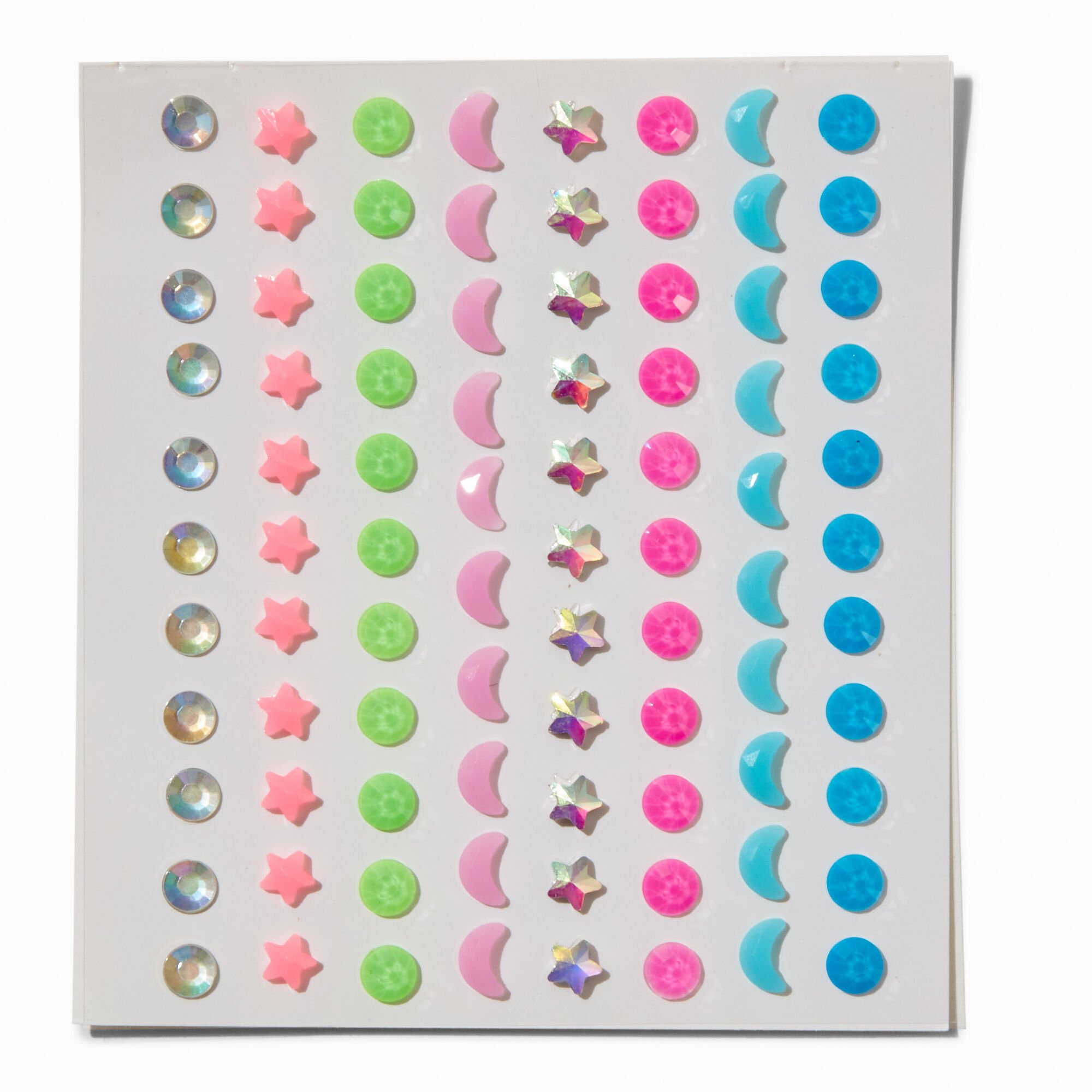 Glow in the Dark Hair Gems - 80 Pack,