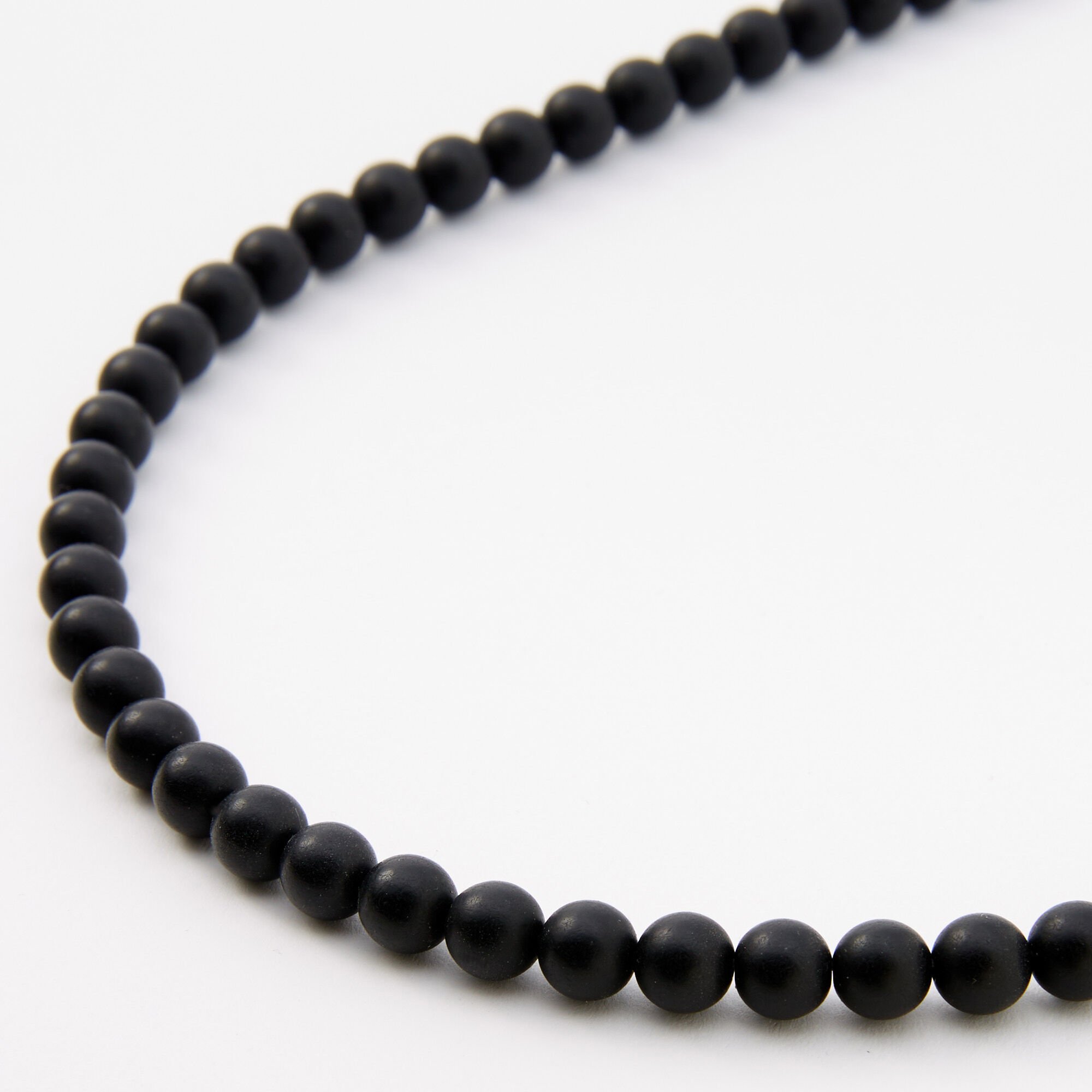 Black 8mm Beaded Necklace | Claire's US