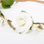 Ivory Rose Flower Crown Headwrap,