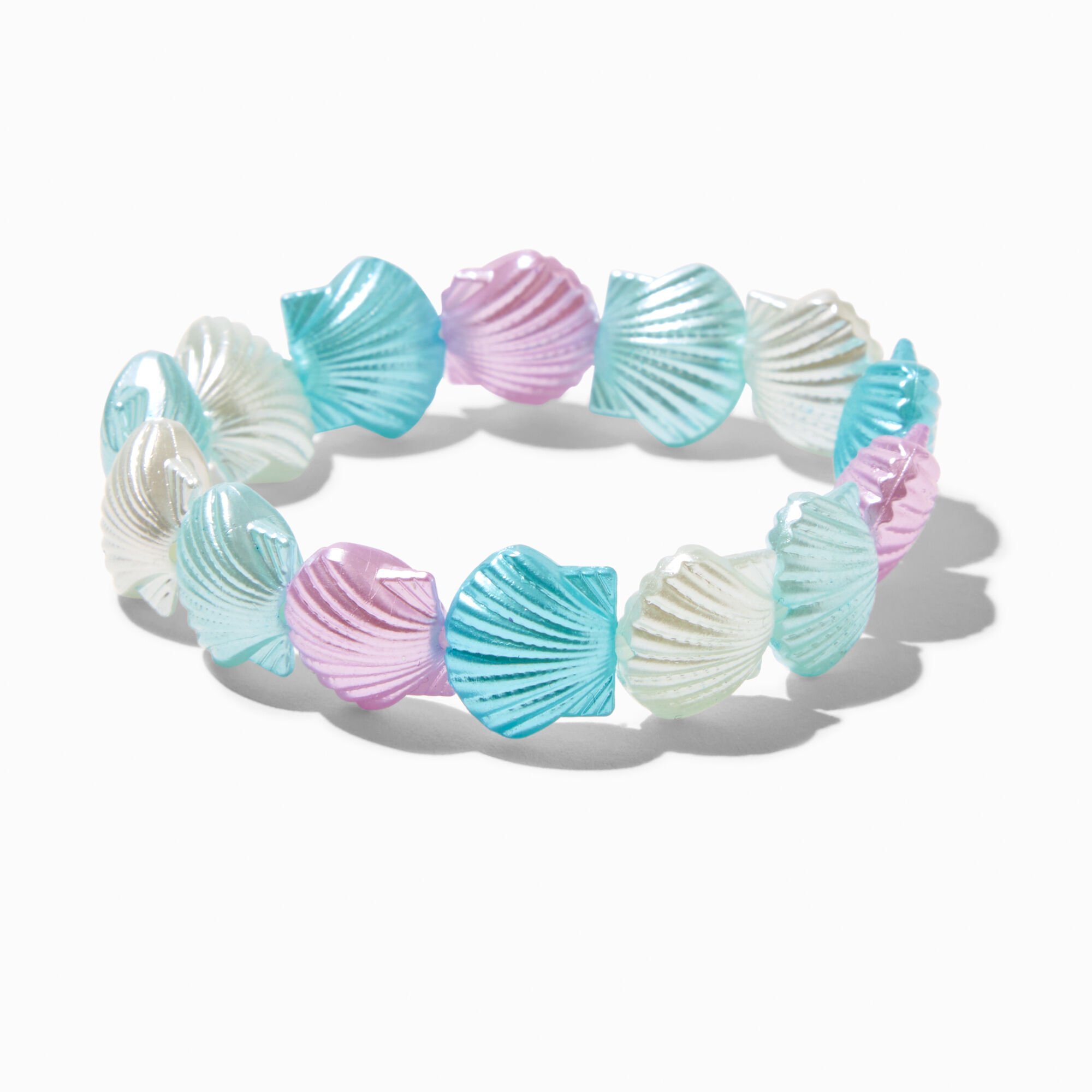 View Claires Club Mermaid Shell Stretch Bracelet information